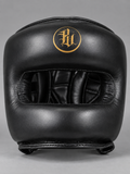 CASCO DE BARRA DE BOXEO PEBV — NEGRO & ORO