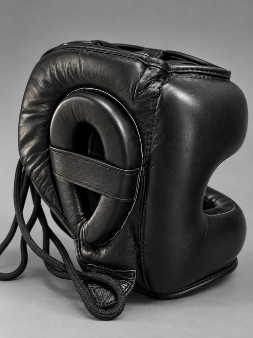 CASCO DE BARRA DE BOXEO PEBV — NEGRO & ORO