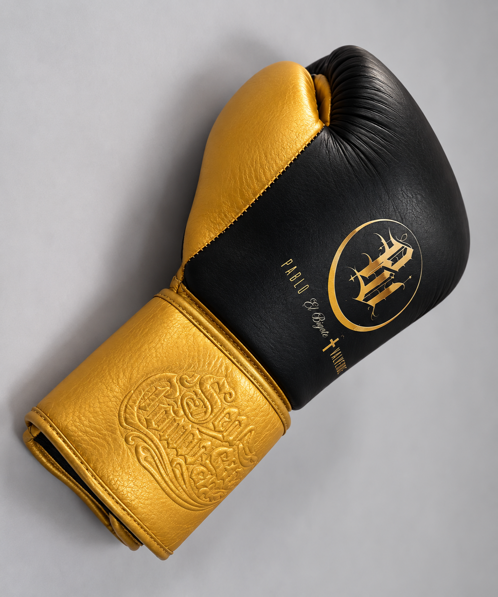 GUANTES DE BOXEO PEBV — NEGRO & ORO