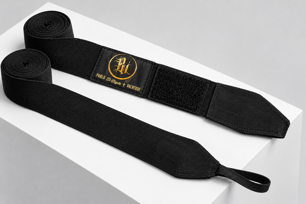 VENDAS DE BOXEO PEBV — NEGRO & ORO
