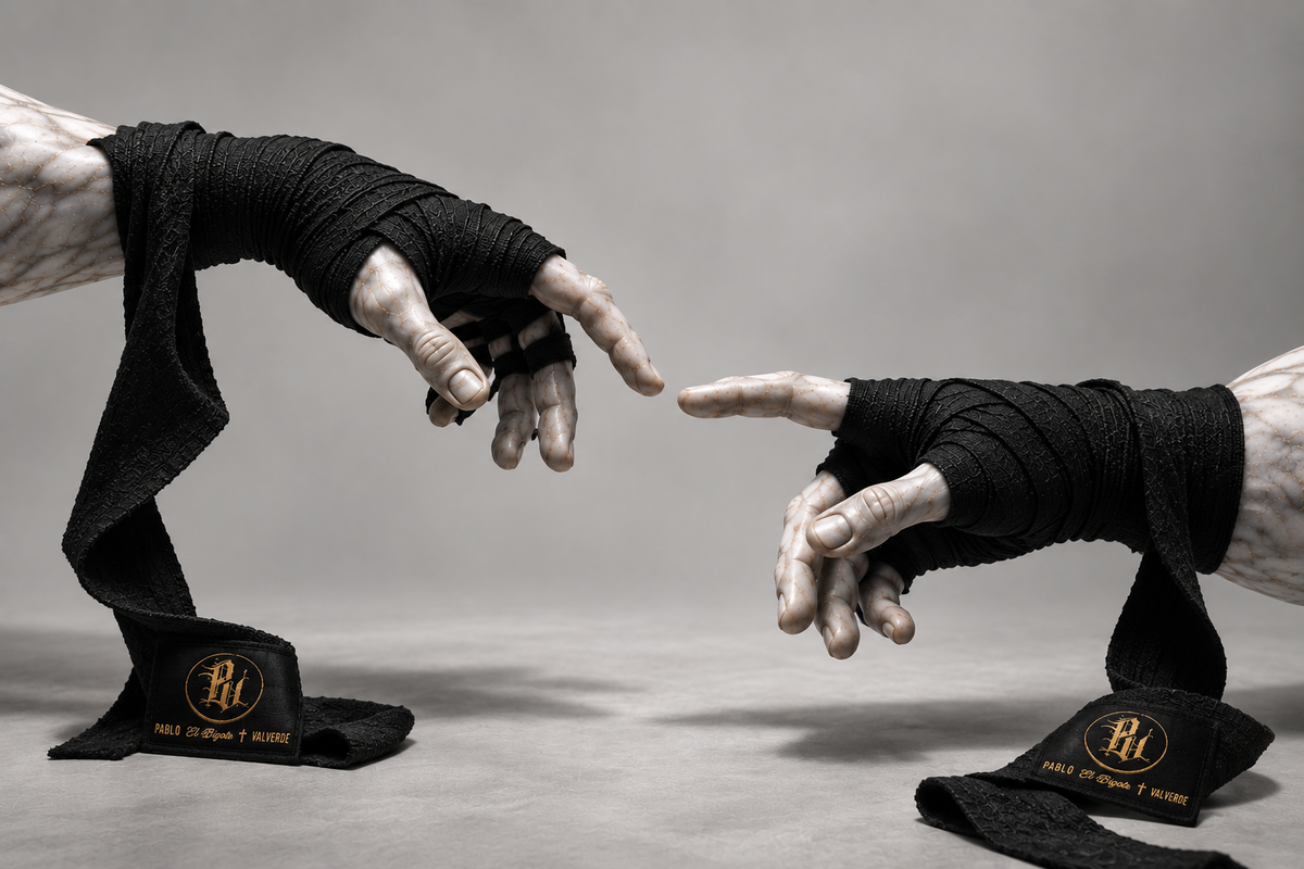 VENDAS DE BOXEO PEBV — NEGRO & ORO
